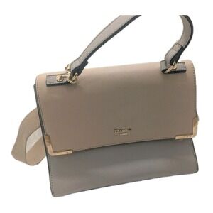 Dune London Tri Colored Handbag  With Shoulder Strap And Coin Purse Pastel Gray